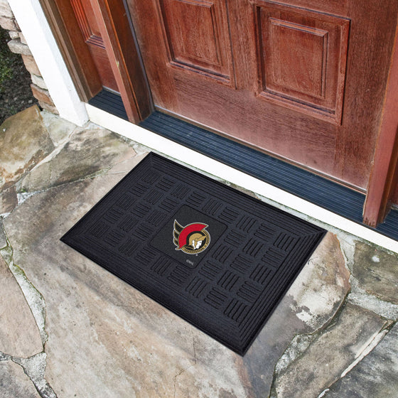 Ottawa Senators Heavy Duty Vinyl Medallion Door Mat - 19.5in. x 31in.