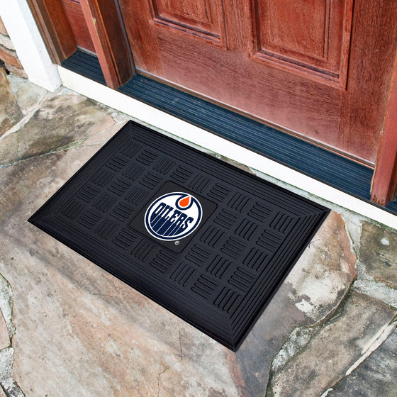 Edmonton Oilers Heavy Duty Vinyl Medallion Door Mat - 19.5in. x 31in.