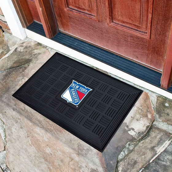 New York Rangers Heavy Duty Vinyl Medallion Door Mat - 19.5in. x 31in.