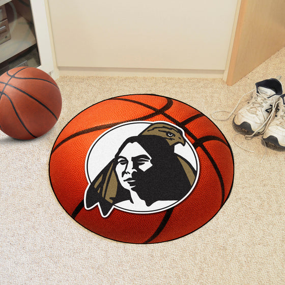 UNC Pembroke Braves Basketball Rug - 27in. Diameter