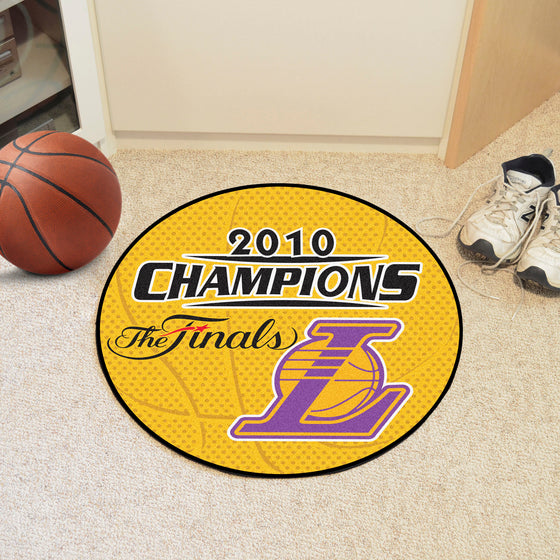 Los Angeles Lakers Basketball Rug - 27in. Diameter