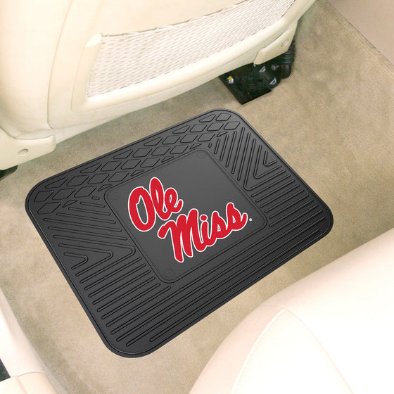 Ole Miss Rebels Back Seat Car Utility Mat - 14in. x 17in.