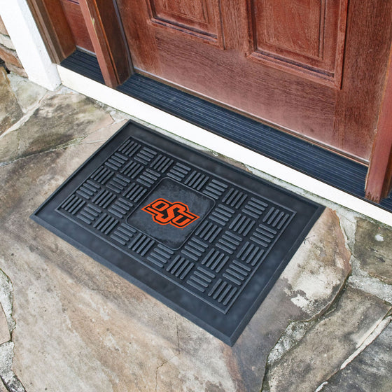 Oklahoma State Cowboys Heavy Duty Vinyl Medallion Door Mat - 19.5in. x 31in.