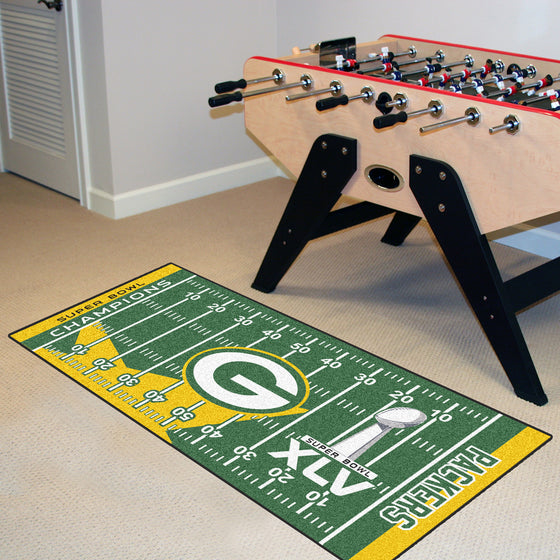 Green Bay Packers Field Runner Mat - 30in. x 72in., 2011 Super Bowl XLV Champions