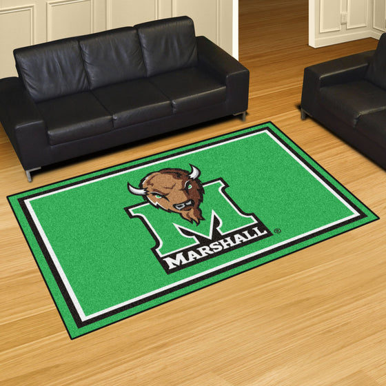 Marshall Thundering Herd 5ft. x 8 ft. Plush Area Rug