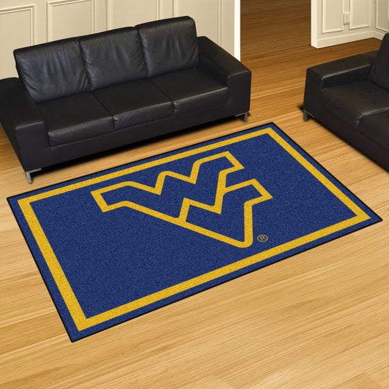 West Virginia Mountaineers 5ft. x 8 ft. Plush Area Rug