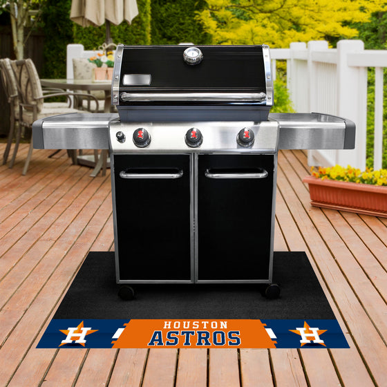 Houston Astros Vinyl Grill Mat - 26in. x 42in.