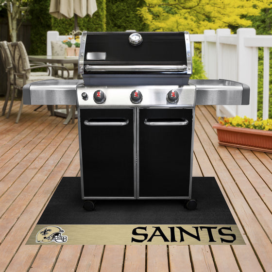 New Orleans Saints Vinyl Grill Mat - 26in. x 42in.