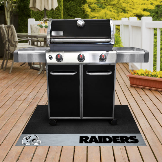 Las Vegas Raiders Vinyl Grill Mat - 26in. x 42in.