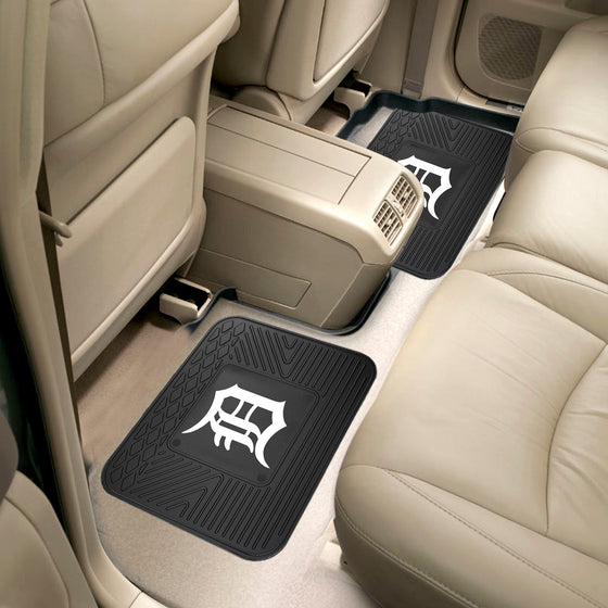 Detroit Tigers Back Seat Car Utility Mats - 2 Piece Set