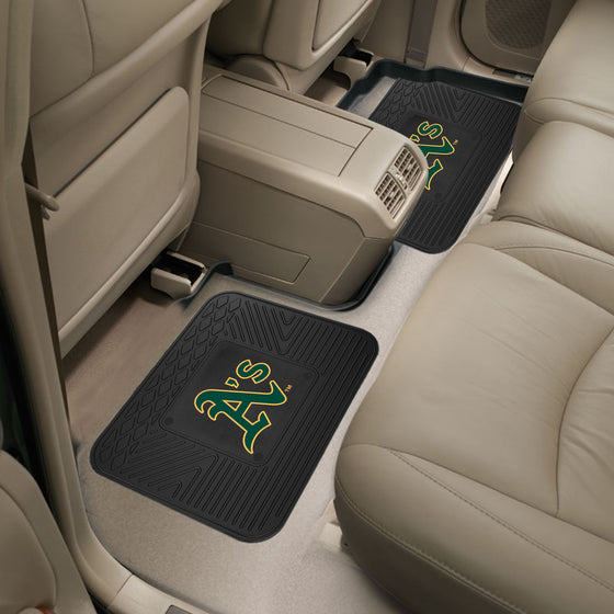 Oakland Athletics Back Seat Car Utility Mats - 2 Piece Set