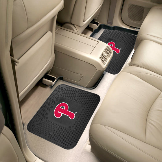 Philadelphia Phillies Back Seat Car Utility Mats - 2 Piece Set