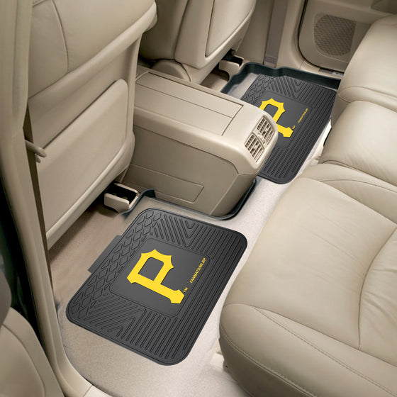 Pittsburgh Pirates Back Seat Car Utility Mats - 2 Piece Set