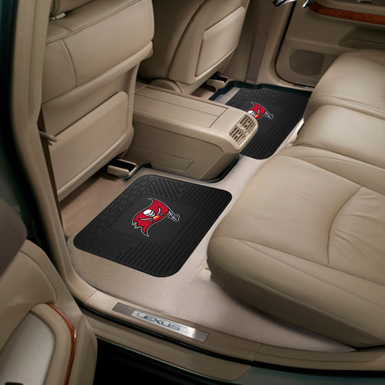 Tampa Bay Buccaneers Back Seat Car Utility Mats - 2 Piece Set