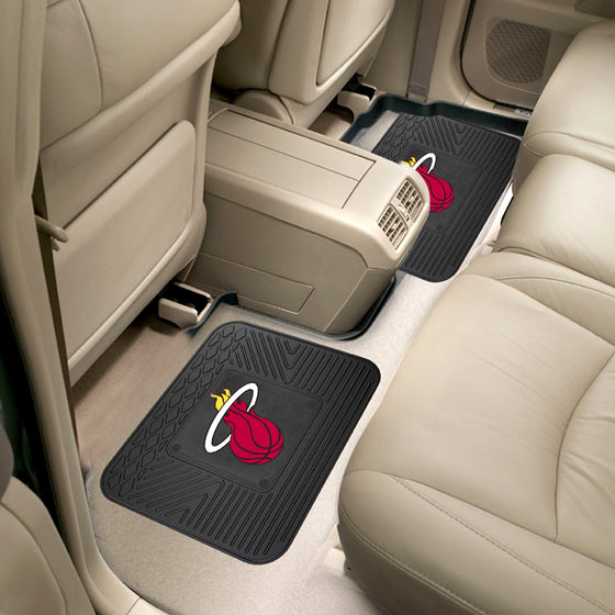 Miami Heat Back Seat Car Utility Mats - 2 Piece Set