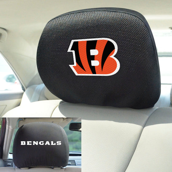 Cincinnati Bengals Embroidered Head Rest Cover Set - 2 Pieces