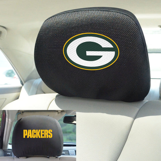 Green Bay Packers Embroidered Head Rest Cover Set - 2 Pieces