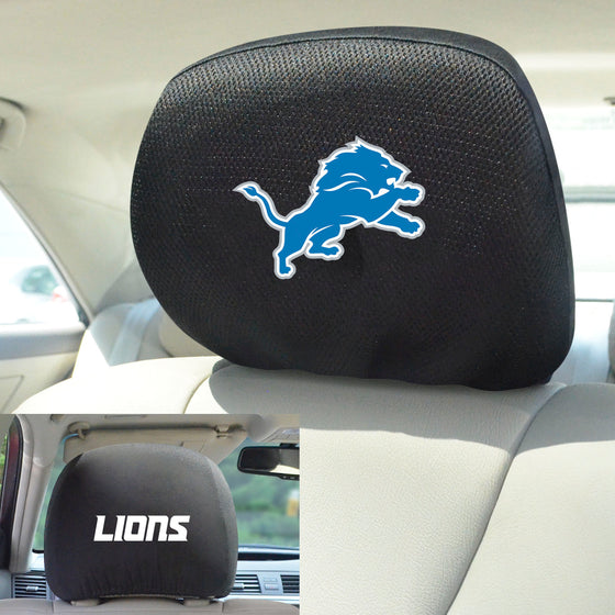 Detroit Lions Embroidered Head Rest Cover Set - 2 Pieces