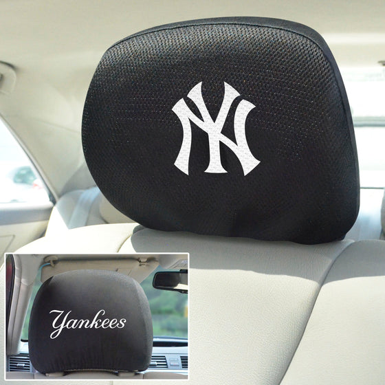 New York Yankees Embroidered Head Rest Cover Set - 2 Pieces