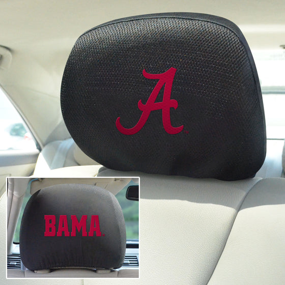 Alabama Crimson Tide Embroidered Head Rest Cover Set - 2 Pieces