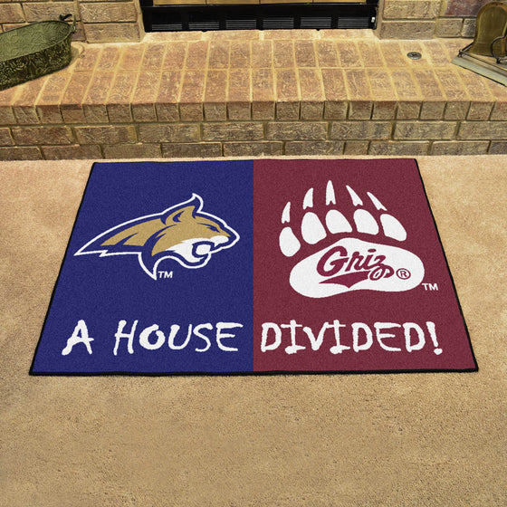 House Divided - Montana / Montana State House Divided House Divided Rug - 34 in. x 42.5 in.