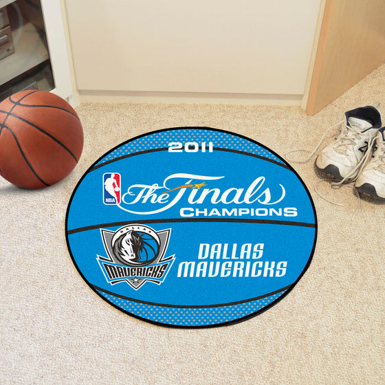 Dallas Mavericks Basketball Rug - 27in. Diameter