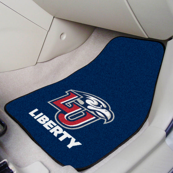 Liberty Flames Front Carpet Car Mat Set - 2 Pieces