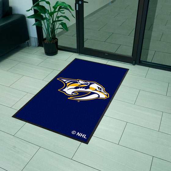 Nashville Predators 3X5 High-Traffic Mat with Durable Rubber Backing - Portrait Orientation