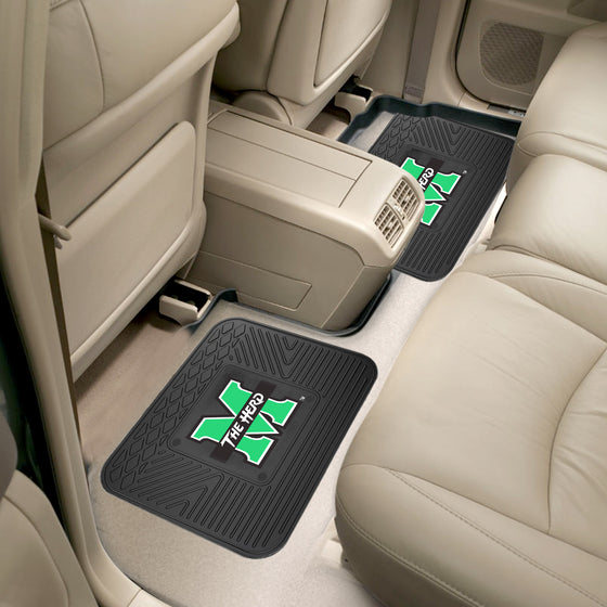 Marshall Thundering Herd Back Seat Car Utility Mats - 2 Piece Set