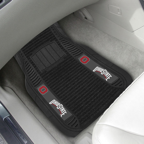 Ohio State Buckeyes 2 Piece Deluxe Car Mat Set