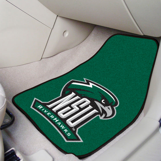 Northeastern State Riverhawks Front Carpet Car Mat Set - 2 Pieces