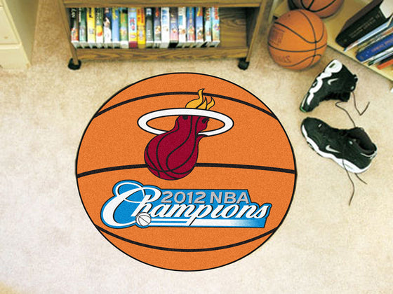 Miami Heat Basketball Rug - 27in. Diameter