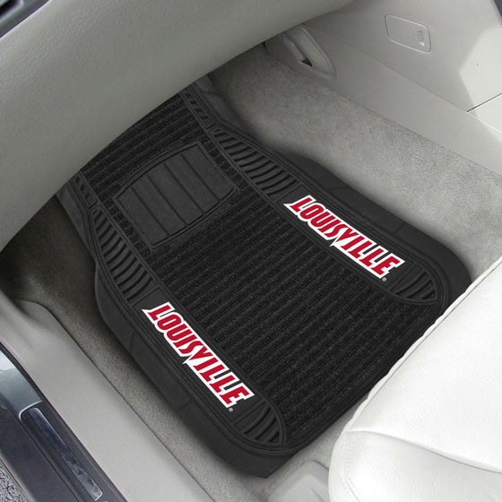 Louisville Cardinals 2 Piece Deluxe Car Mat Set