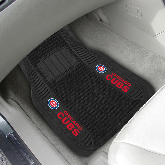 Chicago Cubs 2 Piece Deluxe Car Mat Set