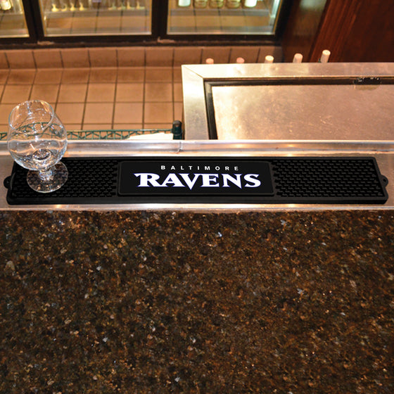 Baltimore Ravens Bar Drink Mat - 3.25in. x 24in.