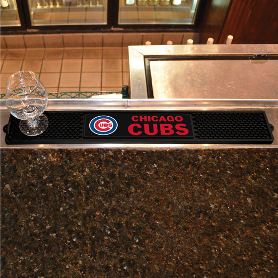 Chicago Cubs Bar Drink Mat - 3.25in. x 24in.