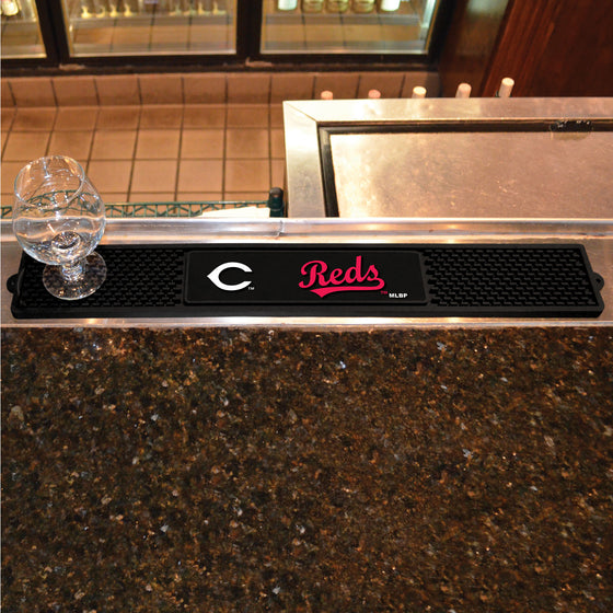 Cincinnati Reds Bar Drink Mat - 3.25in. x 24in.