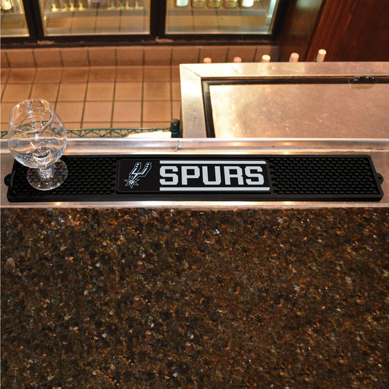 San Antonio Spurs Bar Drink Mat - 3.25in. x 24in.