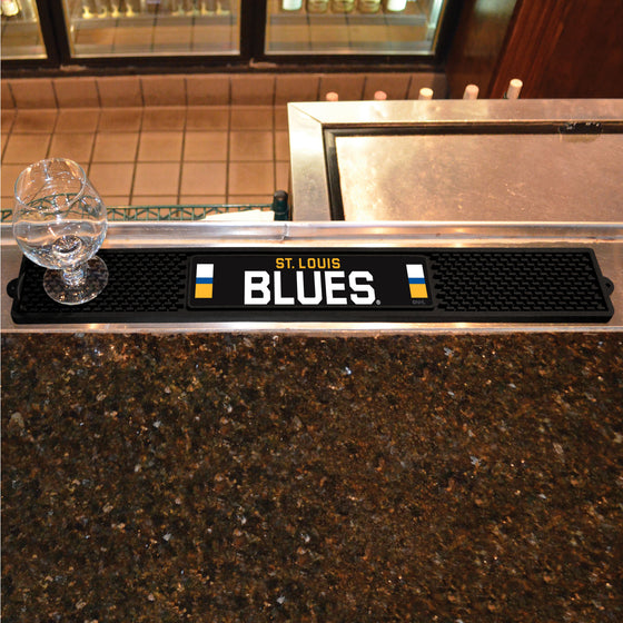 St. Louis Blues Bar Drink Mat - 3.25in. x 24in.