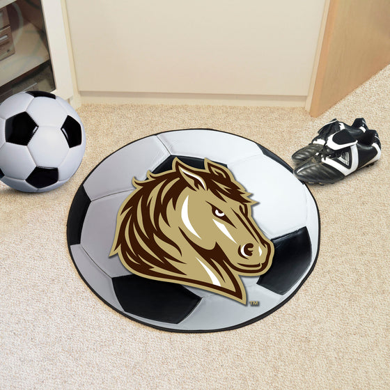 Southwest Minnesota State Mustangs Soccer Ball Rug - 27in. Diameter