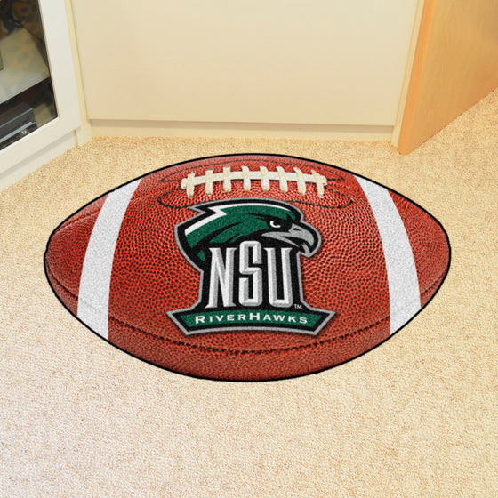 Northeastern State Riverhawks Football Rug - 20.5in. x 32.5in.