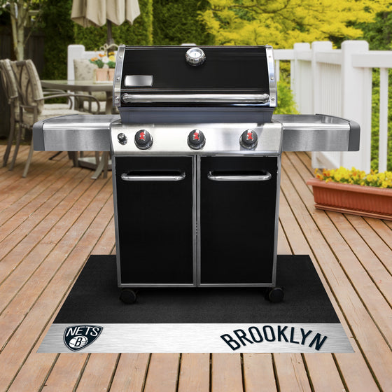 Brooklyn Nets Vinyl Grill Mat - 26in. x 42in.