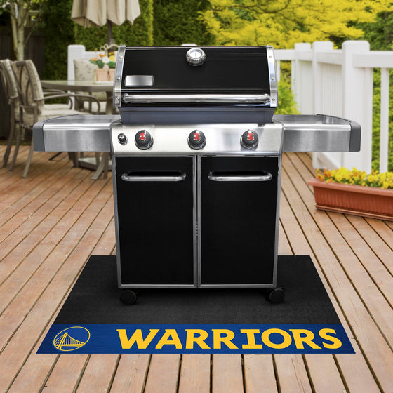 Golden State Warriors Vinyl Grill Mat - 26in. x 42in.