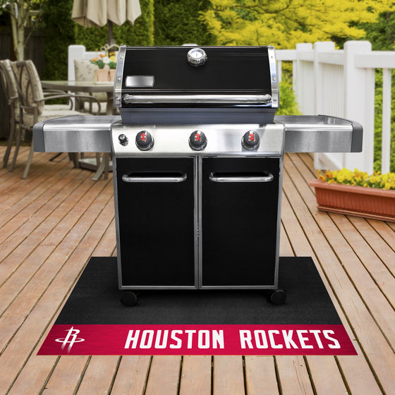 Houston Rockets Vinyl Grill Mat - 26in. x 42in.