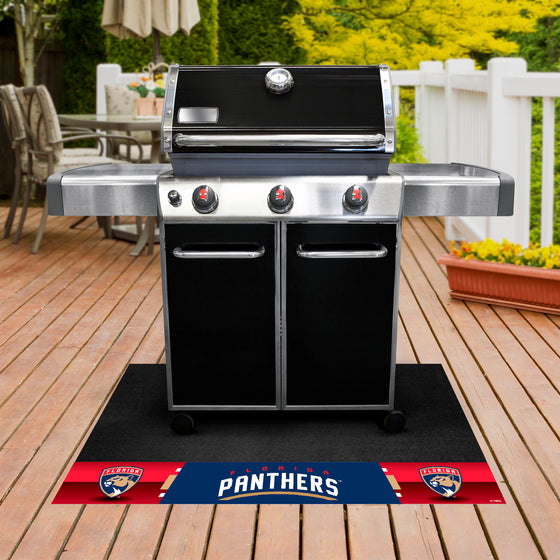 Florida Panthers Vinyl Grill Mat - 26in. x 42in.