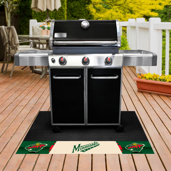 Minnesota Wild Vinyl Grill Mat - 26in. x 42in.