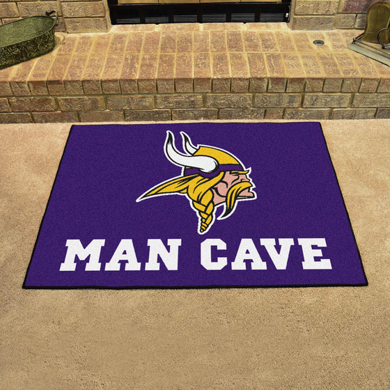 Minnesota Vikings Man Cave All-Star Rug - 34 in. x 42.5 in.