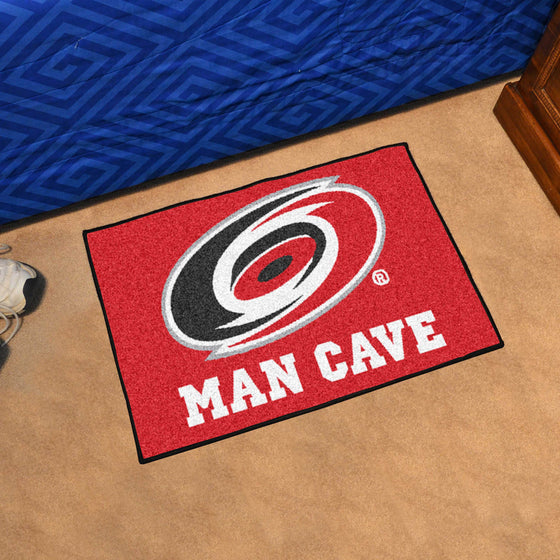 Carolina Hurricanes Man Cave Starter Mat Accent Rug - 19in. x 30in.