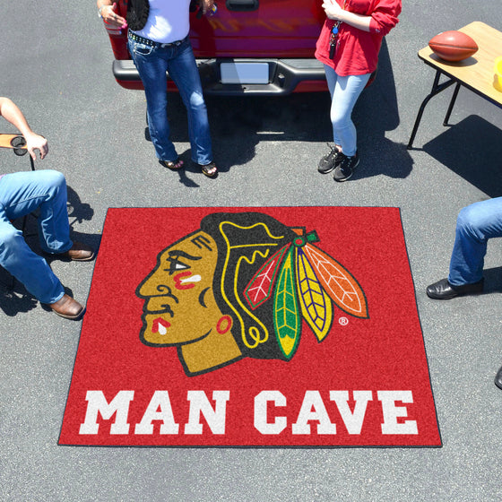 Chicago Blackhawks Man Cave Tailgater Rug - 5ft. x 6ft.