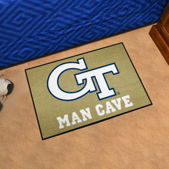 Georgia Tech Yellow Jackets Man Cave Starter Mat Accent Rug - 19in. x 30in., GT